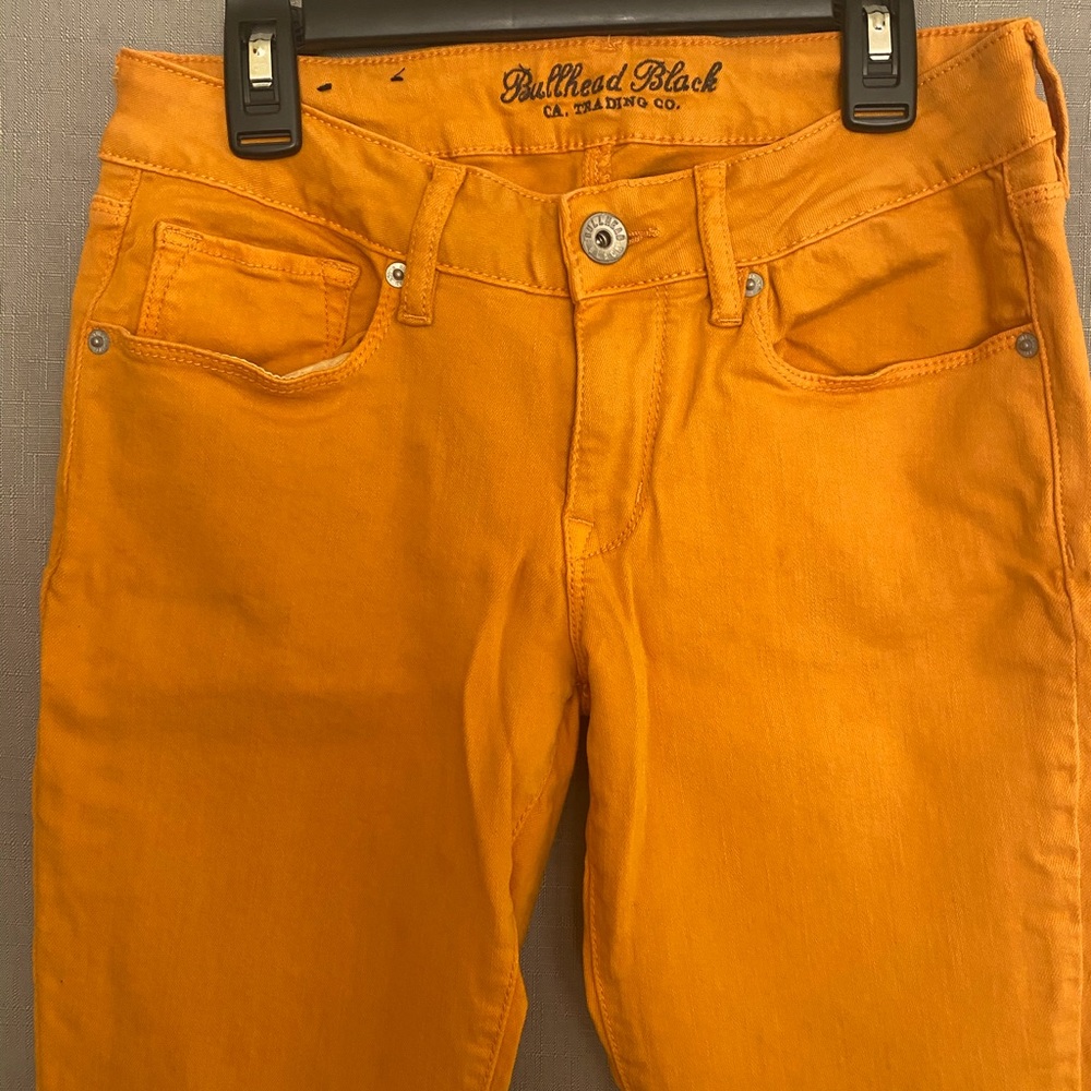 Bullhead Black Skinniest Orange Skinny Jeans